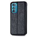 Pikkukuva 2 / 2: Nahkakotelo With A Stylish Rhombus Imprint For Motorola Edge 30 - Musta Black