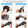 Miniatyrbillede 2 af 6: 26 mm nylon-urrem til Garmin-ur - Sort / Grå Black