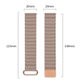 Miniatyrbild 2 av 2: 20 mm Universal klockarmband i äkta läder i litchi-stil - Roséguld Spänne / Brun Brun
