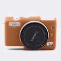 Miniatyrbillede 1 af 2: Canon EOS M100 kamera beskyttelsesetui i silikone - Brun Brown