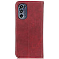 Pikkukuva 2 / 2: Lompakko-style Aitoa Nahkaa Läppäkotelo For Motorola Moto G62 5g - Punainen Red