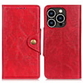 Miniatyrbillede 1 af 2: Alpha iPhone 14 Pro læder flip etui - Rød Red