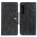 Miniatyrbillede 1 af 2: Alpha Sony Xperia 1 IV læder flip etui - Sort Black