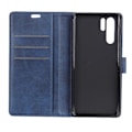 Miniatyrbillede 2 af 2: Huawei P30 Pro mat læder flip etui - Blå Blue