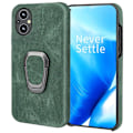 Pikkukuva 1 / 2: Iskunkestävä nahkasuojus soikealla jalustalla OnePlus Nord N20 5G:lle - Vihreä Green