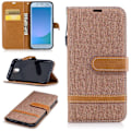 Pikkukuva 1 / 2: Samsung Galaxy J5 (2017) moderni farkkukangaskotelo - Khaki Brown