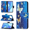 Pikkukuva 2 / 2: Wonderland Xiaomi 11 Lite 5g Ne / Mi 11 Lite 5g / 11 Lite Läppäkotelo - Golden Perhonen Blue