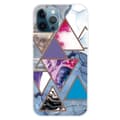 Miniatyrbillede 1 af 2: Marble iPhone 15 Plus Etui - Trekant Mønstre i Marmor Multicolor