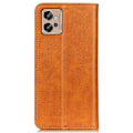 Miniatyrbillede 2 af 2: Flip Etui med Pung i Ægte Læder til Motorola Moto G32 - Brun Brown