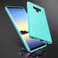 Miniatyrbillede 2 af 2: Samsung Galaxy Note9 beskyttelsesetui i silikone med Twill tekstur - Tyrkis Green