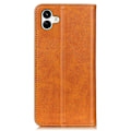 Miniatyrbillede 2 af 6: Flip Etui med Pung i Ægte Læder til Samsung Galaxy A04e - Brun Brown