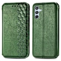 Pikkukuva 1 / 6: Nahkakotelo With A Stylish Rhombus Imprint For Samsung Galaxy A54 - Vihreä Green