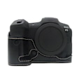 Miniatyrbild 1 av 2: Canon EOS R5 / R6 halvfodral i läder - Svart Svart