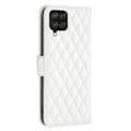 Miniatyrbillede 2 af 2: Rhombus Mønster Matte Flip Case til Samsung Galaxy A12 5G - Hvid White