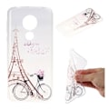 Miniatyrbillede 1 af 2: Deco Motorola Moto G7 Power cover - Eiffel Tårnet og Cykel Multicolor