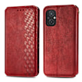 Pikkukuva 1 / 2: Nahkakotelo With A Stylish Rhombus Imprint For Xiaomi Poco M5 - Punainen Red