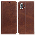 Miniatyrbillede 1 af 2: Flip Etui med Pung i Ægte Læder til Nothing Phone (1) - Kaffe Brown