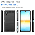 Pikkukuva 2 / 2: Carbon Flex Sony Xperia Ace III kotelot - Musta Black