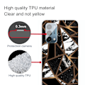 Miniatyrbillede 2 af 2: Marble design OnePlus Nord N200 5G cover - Sorte Flisefragmenter Black