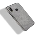 Pikkukuva 2 / 2: Huawei P20 Lite Liitsihedelmä Jyväinen Synteetti Nahkainen Muovi Takasuoja Kuori - Harmaa Silver grey