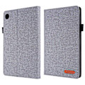 Miniatyrbillede 1 af 2: Lenovo Tab M8 flipomslag i stoflæder - Grå Silver grey