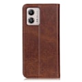 Miniatyrbillede 2 af 6: Flip Etui med Pung i Ægte Læder til Motorola Moto G23 / G13 / G23 - Kaffe Brown