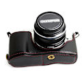 Miniatyrbillede 1 af 2: Olympus PEN E-PL9 halvt kamera beskyttelsesetui i kunstlæder - Sort Black