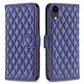 Miniatyrbillede 1 af 2: Rhombus mat iPhone Xr flip etui - Blå Blue