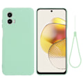 Pikkukuva 1 / 6: Matta nestesilikoninen kuori Motorola Moto G73 - Vihreä Green