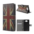 Pikkukuva 1 / 2: Mobergmicrosoft Lumia 950 Nahkakotelo - Vanhanaikainen Britannian Lippu Multicolor