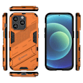 Pikkukuva 2 / 2: Shockproof Hybrid Suojakuori With A Modern Touch For iPhone 14 Pro Max - Oranssi Orange