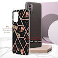 Pikkukuva 2 / 2: Marble design Nokia G11 / Nokia G21 kotelot - Mustat Kukat Black