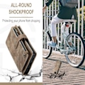 Miniatyrbillede 2 af 2: CaseMe Samsung Galaxy A22 5G etui med lynlås og pung - Brun Brown