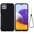 Miniatyrbillede 1 af 2: Matte Liquid Samsung Galaxy A22 5G silikone cover - Sort Black