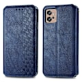 Pikkukuva 1 / 6: Nahkakotelo With A Stylish Rhombus Imprint For Motorola Moto G32 - Sininen Blue