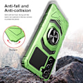 Miniatyrbillede 2 af 2: Slidstærkt cover i hård plast med blød inderside og kickstand til Samsung Galaxy S22 - Grøn Green