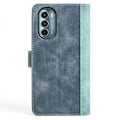Miniatyrbillede 2 af 2: To Farvet Læder Flip Case til Motorola Moto G Stylus 5g (2022) - Blå Blue