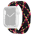 Miniatyrbillede 1 af 2: Apple Watch Series 8 (45mm) / Watch Ultra elastisk nylon-urrem - Sort / Gul / Rød Størrelse: Xl Red