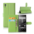Miniatyrbillede 1 af 2: Sony Xperia XA1 stilfuldt læder-etui - Grøn Green