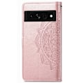 Miniatyrbild 2 av 2: Mandala läder Google Pixel 7 Pro fodral - Rosa Rosa