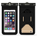 Miniatyrbillede 1 af 2: Universal waterproof phone pouch with compass and strap - Black Black