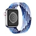 Miniatyrbillede 4 af 5: Apple Watch Series 8 (41mm) elastisk nylon-urrem - Blå / Hvid / Hvid Blue