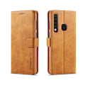 Miniatyrbillede 1 af 2: LC.IMEEKE Samsung Galaxy A9 (2018) tegnebogsstil læder flip etui - Brun Brown