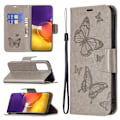 Miniatyrbild 2 av 2: Butterfly läder Samsung Galaxy A82 5G fodral - Silver/Grå Silvergrå