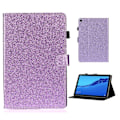 Miniatyrbillede 1 af 2: Huawei Mediapad M5 Lite Glitter Shiny Læder Flip Etui - Lilla Purple