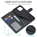 Miniatyrbillede 2 af 2: LC.IMEEKE iPhone 14 flip etui - Sort Black