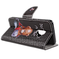 Miniatyrbillede 2 af 2: Samsung Galaxy S9 mønstret grynet PU læder flip etui - vred bjørn og advarsler Multicolor