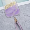 Miniatyrbild 2 av 5: Universal crossbody-nackrem i läder med transparent dyna - Lila Lila