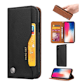 Miniatyrbillede 1 af 2: iPhone Xr auto-absorberende læder flip cover - Sort Black