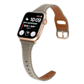 Miniatyrbillede 4 af 5: Apple Watch Series 8 (41mm) urrem i ægte læder - Grå Silver grey